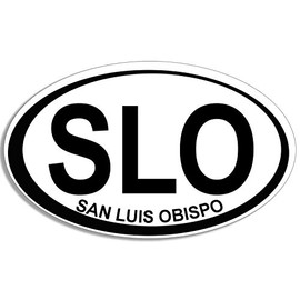 Oval SLO San Luis Obispo Sticker (City ca)