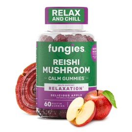 Fungies Fungies Reishi Mushroom Gummies, Delicious Apple Flavor - Mushroom Herbal Supplement Gummy for Adults Supports Immune Health, Relaxation & Healthy Aging - Calming Gummies for Sleep - 60 Servings