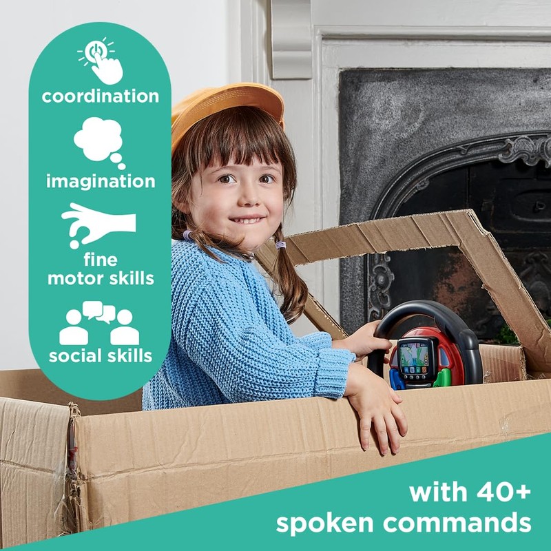 Casdon GPS Steering Wheel. Interactive Driving Toy for Kids 18+