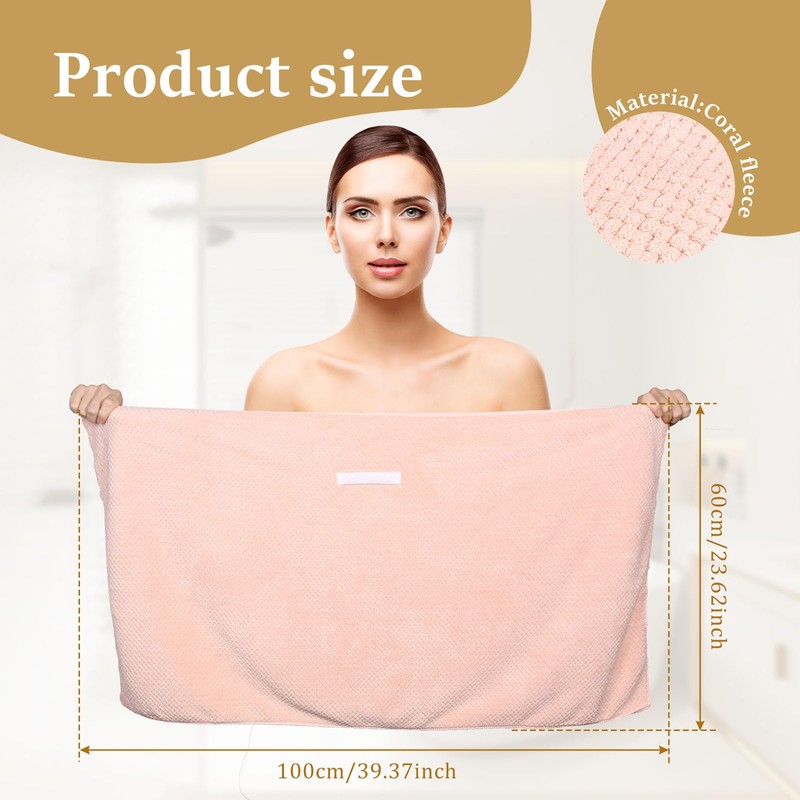 FwQoFvk Hair Drying Caps with Elastic Strap, Soft Absorbent Head