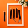 Hicarer 30 Pieces Black Wristband Keychain Lanyard Wristband Keychain for