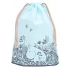 Indigo MOOMIN MV242 Moomin Wrapping Plastic Bag, S, Drawstring Flower