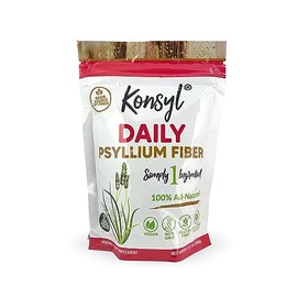 Konsyl Daily Psyllium Fiber 360 g12,7 oz - Suplemento en polvo de fibra sin OGM, vegano y cetognico que favorece la salud digestiva                   