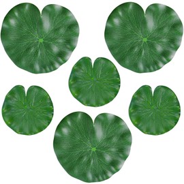 Künstliche Lotusblätter,6 PCS Künstliche Seerosenblätter Für Teich,Künstliche Lotusblatt Set,Grüne Seerosenblätter,Künstliche Seerosenblätter 10/15cm für Terrasse, Koi, Fisch, Teich, Pool Dekoration