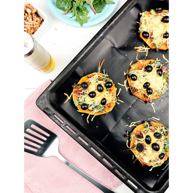 CELI&GO 4 Pack Reusable Washable Non Stick Oven Liner PFOA