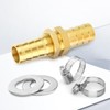 TAILONZ PNEUMATIC 5PCS Brass Hose Thru-Bulk Bulkhead Fitting 6mm to