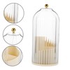 Ciieeo Rotatable Makeup Brush Organizer with Lid Stylish Transparent Cosmetic