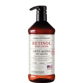 Rosen Apothecary Anti-Aging Retinol Lotion for Body, Caffeine Firms Skin, Boosts Collagen, Restores Youthful Glow, 480ml