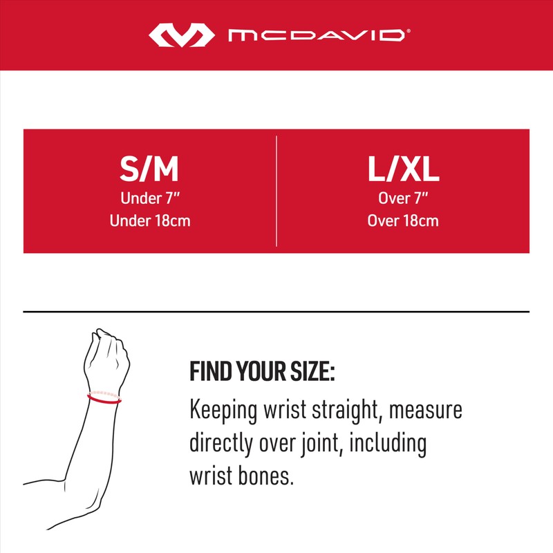 McDavid Wrist Brace, Adjustable Wrist Guard Support for Work to