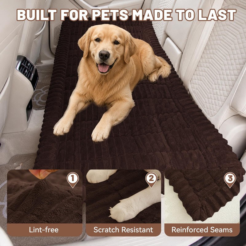 Gdmhy Dog Bed for Car Back Seat, Waterproof Dog Blanket