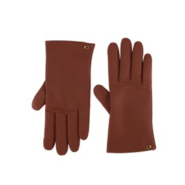 Coach Women's Sculpted C Short Glove, Saddle, 6.5