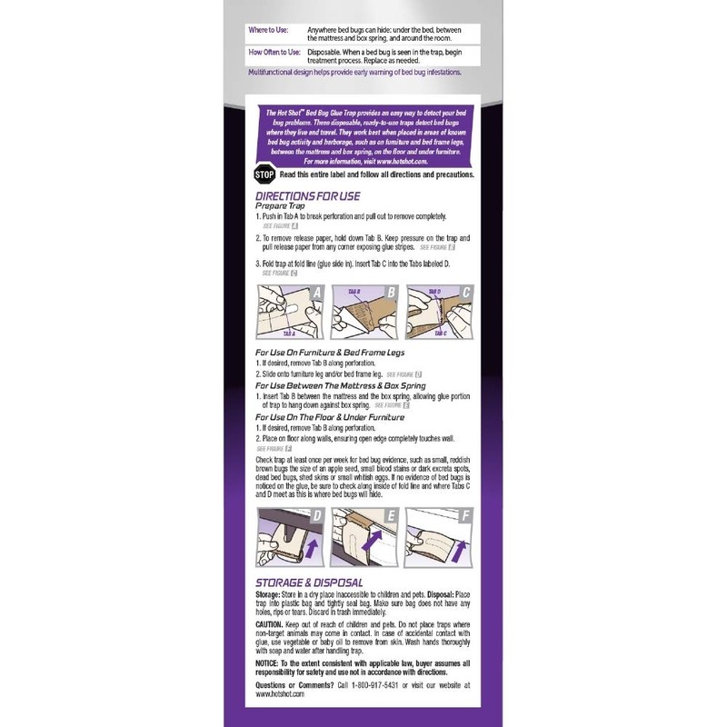 Hot Shot Bed Bug Glue Trap 4 ct