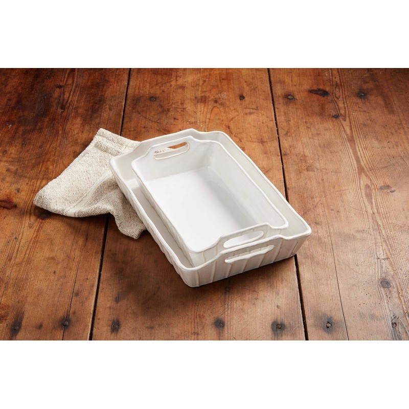 Mud Pie White Baker 2 Dish Set, small 2 3/4"