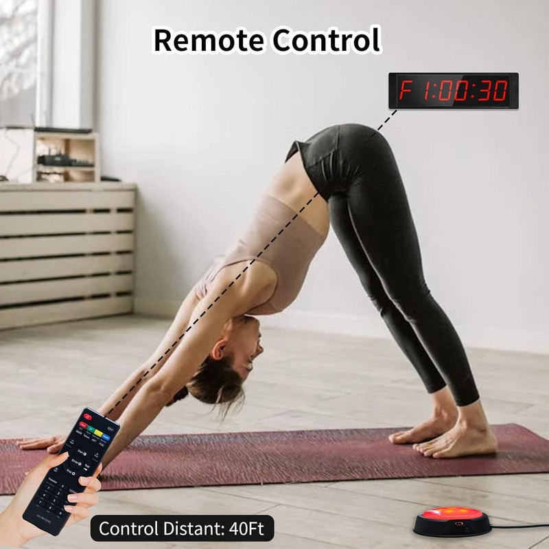 Gym Timer Portable Gym Clock with Start/Stop Button,Interval Timers Stopwatch