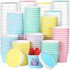 Fulmoon 100 Pack Paper Soup Containers with Lids Disposable Paper