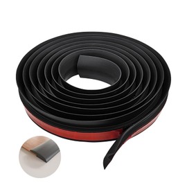 COUKIU 10 FT PVC Floor Transition Strip, Peel and Stick Molding Trim for Threshold Transitions with a Height Less Than 5 mm/0.2in, Carpet & Floor Edging Trim, Carpet to Tile Transition Strip(Black)