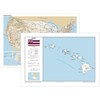 13x19 Hawaii and 13x19 United States General Reference Wall Map Bundle - Anchor Maps USA Foundational Series Showing Cities, Roads, Physical Features, and Topography [ROLLED]