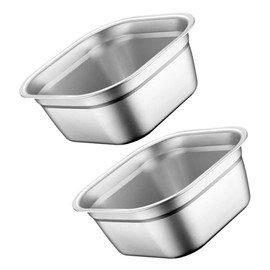 Ipetboom 2pcs Stainless Steel Deep Mixing Bowls for Food Prep Vegetable Washing Soup and Noodle Basin Versatile Kitchen Essential for Ample Space and Practical Use