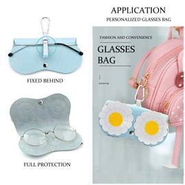 Pack of 2 Sunglasses Case, Glasses Case, Sunglasses Case, Glasses Case for Hanging, Multifunctional Glasses Bag, Portable Glasses Case, Women's Glasses Case, Trendy Glasses Case, Girls for Men and