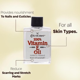 Cococare 100% Vitamin-E 0.5 Ounce 14000 I.U. (14ml) (6 Pack)