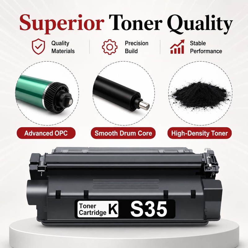 PIONOUS S35 Black Toner Cartridge 1-Pack Replacement for Canon S35
