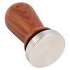 Coffee Tamper with Flat Stainless Steel Base Wooden Handle Coffee