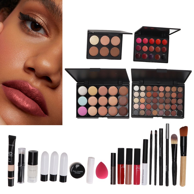Multifunctional Makeup Kit Cosmetic Eye Shadow Lip Gloss Concealer Set
