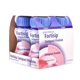 Fortisip Compact Protein Strawberry 4x125ml, 6 Pack, 24 Bottles