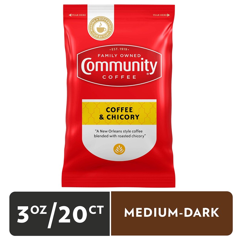 Community Coffee Pre Measured 3.0 oz Coffee and Chicory Medium