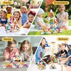 LONEEDY 48PCS Retractable Magnetic Sticks Building Toy Set-Flexible Magnetic Rods