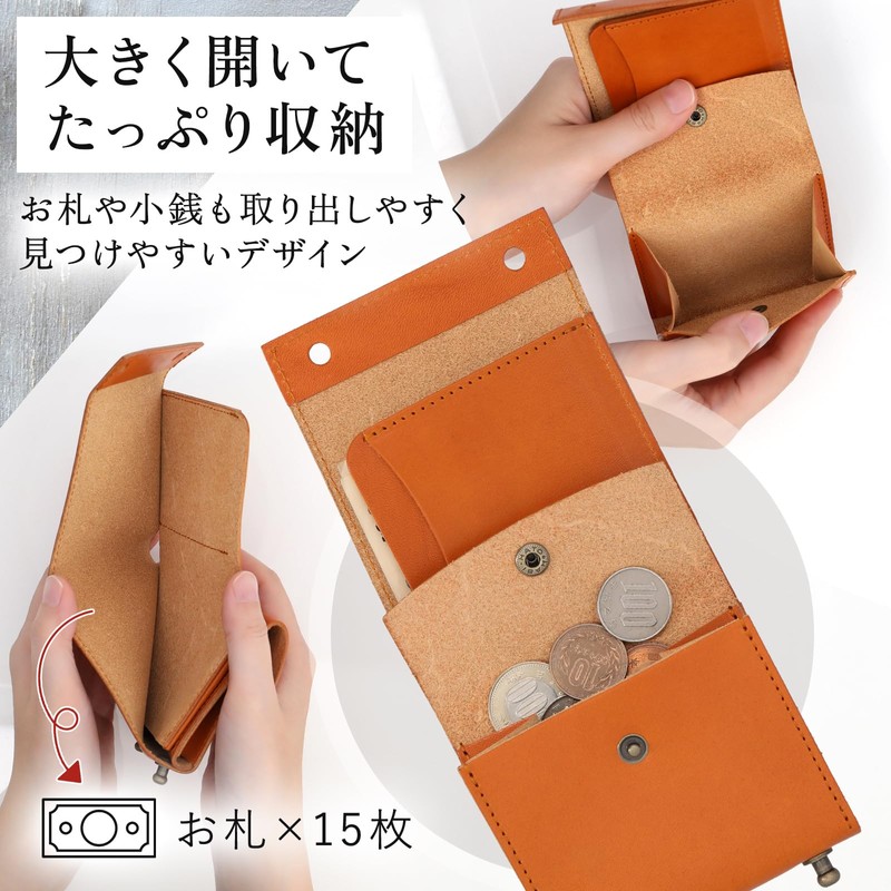 Hik0010 Mini Wallet, Trifold Wallet, Bifold Wallet, Men's, Women's, Small