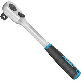 Hazet HiPer 916HPK Fine-Tooth Reversible Ratchet, Short Design, 1/2 Inch Square Output, Small Actuation Angle (4 Degrees), Extremely Durable, Use in the Tightest Spaces, Made in Germany