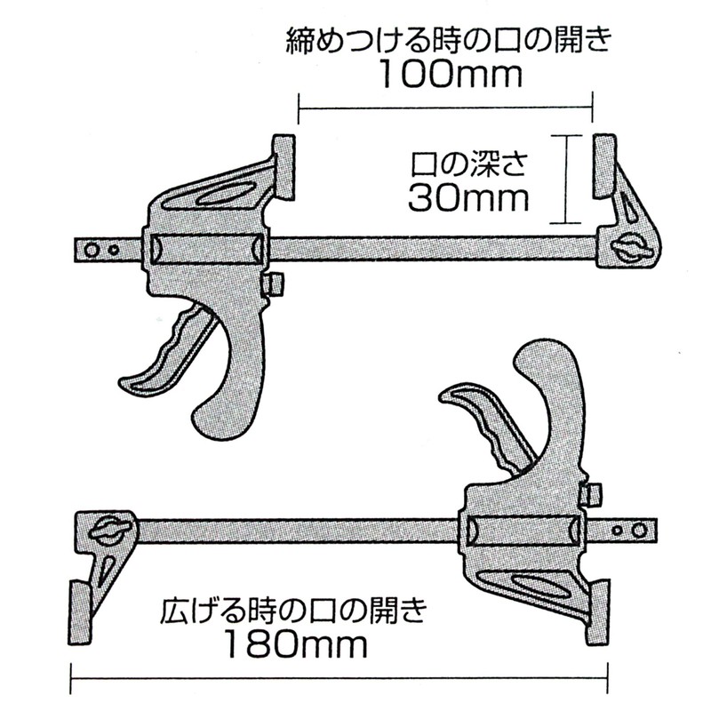 BIGMAN Operates with the lever! Quick bar clamp