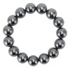 14mm Terahertz Stone Bracelet Promote Circulation Round Beads Chian Bracelet