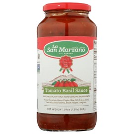 La San Marzano Tomato Basil Sauce, Non GMO, 24 Ounces (Pack Of 6)