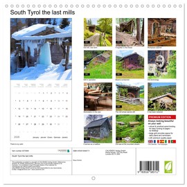 South Tyrol the last mills (Wall Calendar 2026 12" x 24" / 30 x 60 cm (open)) CALVENDO 12 Month Wall Calendar