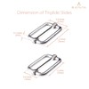 BEADNOVA Metal Rectangle Adjuster Triglides Slides Buckle, Roller Pin Buckles