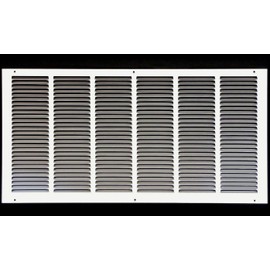 26"w X 14"h Steel Return Air Grilles - Sidewall and Ceiling - HVAC Duct Cover - White [Outer Dimensions: 27.75"w X 15.75"h]