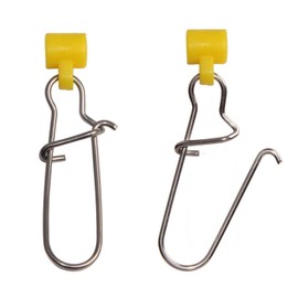 50pcs Fishing Line Sinker Slide with Duo-lock Snap Hooked Snap High-Strength Braid Line Sinker Slider Stainless Steel Snap Kit Fishing Accessories