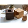 Cosmetic Tissue Boxes Square Rattan Tissue Box Dispenser for Home