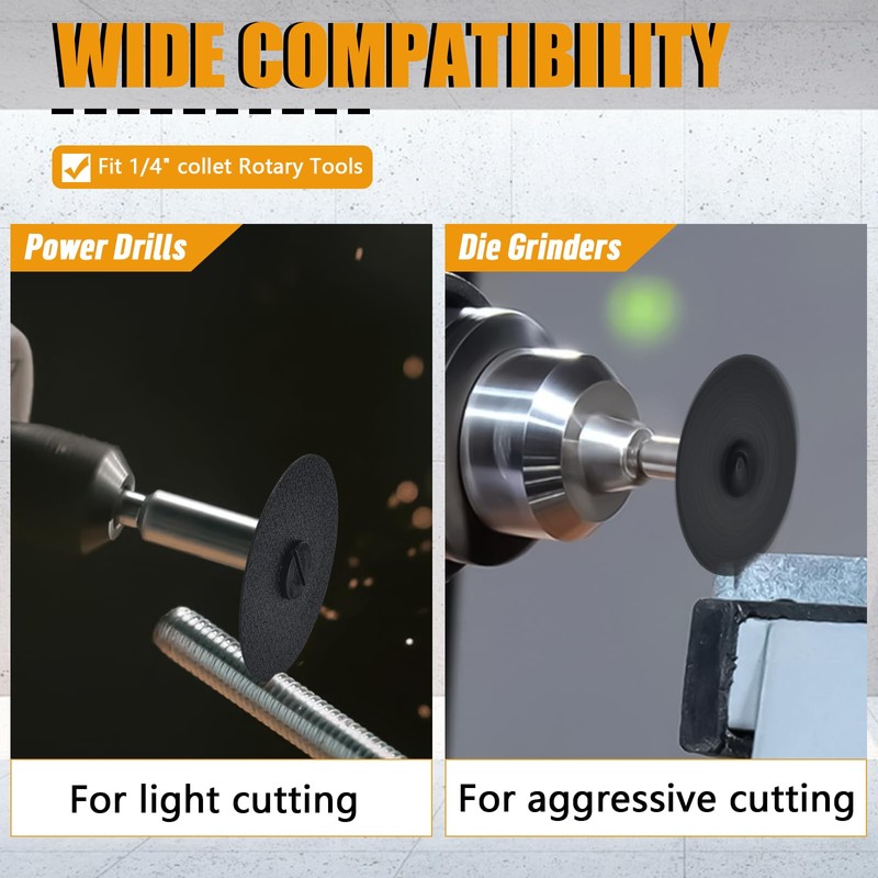 3 inch Cut Off Wheels with 1/4" Mounting Mandrel Kit,