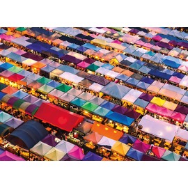 Thai Market | 1000 Piece Jigsaw Puzzle | Travel Photography Puzzle | Sustainable Jigsaw Puzzle for Adults | Premium 100% Recycled Board | Great Gift for Adults | Gibsons Games
