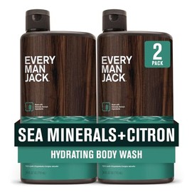 Every Man Jack Every Man Jack Nourishing Sea Minerals + Citron Mens Body Wash for All Skin Types - Naturally Derived Ingredients - Cleanse and Hydrate Skin with Coconut and Glycerin - 24oz 2 Bottles