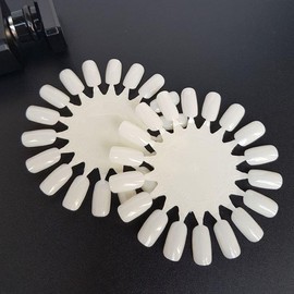 Nail Tip Color Chart Practice Color 20pcs Nail Art Nail Display Pedicure White 20pcs