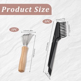 2 Pack Hairbrush Cleaner Tool - Efficient Brush & Comb Cleaning Kit for Home, Salon, Travel Use - Remove Hair, Dust & Debris from Hair Brushes