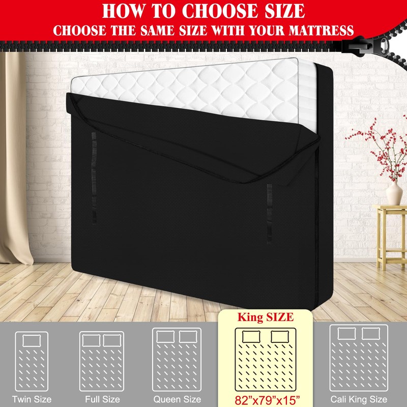 Todosy Mattress Bags for Moving and Storage, Zippered Mattress Storage