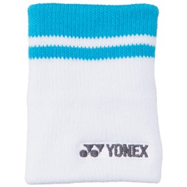Yonex AC490 Tennis Wear Wristband (1 Piece), Unisex, white/cobalt blue (208)