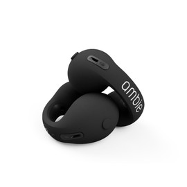 Ambie AM-TW02COM Ear Cuffs, Sound Earcuffs (Convex Button Type), Ambi 2nd Generation, Open Ear, Fully Wireless, Bluetooth Compatible, Microphone Included, Online Meeting, Running, Intercom Apps Compatible (Black x Black)