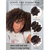 Gowit Gogo Curl Crochet Hair 8 Inch 6 Packs Short