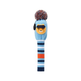 KAKAO FRIENDS GOLF Pop Pop Knit Wood Head Cover, Character Golf Club Cover, Knitted Cover with Pom Pom (Ryan)